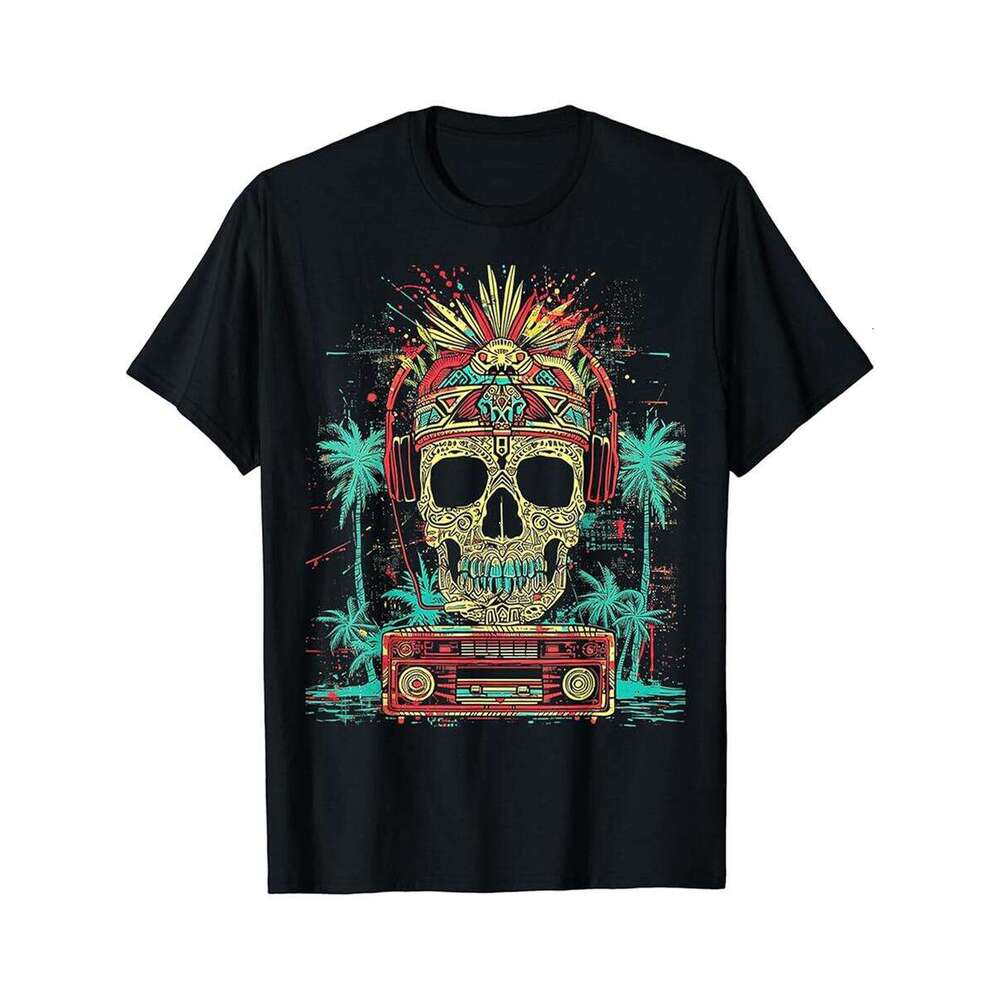 Designer T shirt Skull Beat Tropic Men Men T-Shirt S-6XL Graphic - 220g T shits
