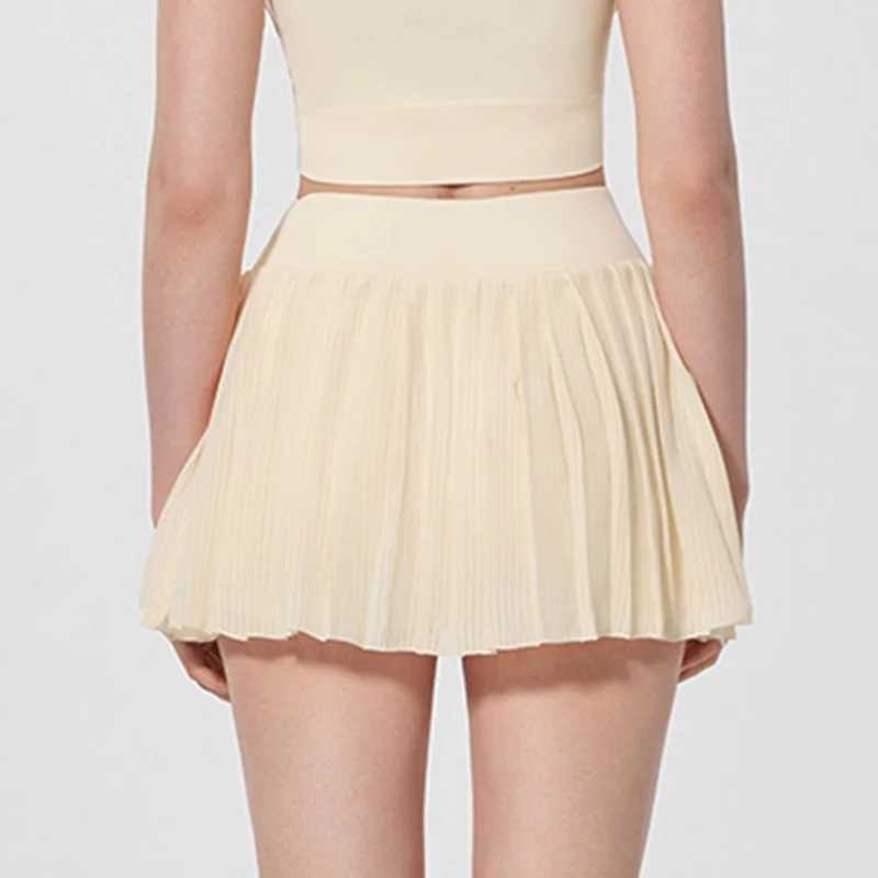 Cloud Hide Sexy Girl Sports Skiing Outdoor Golf Tennis Skiing Womens Gym Exercise Fitness Short Waist Running Dance Skort Y250412