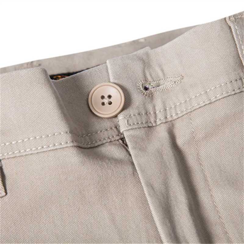 2017 new summer casual pants mens 97% pure cotton solid color business fashion slim fit elastic gray chiffon mens brand clothing W250411