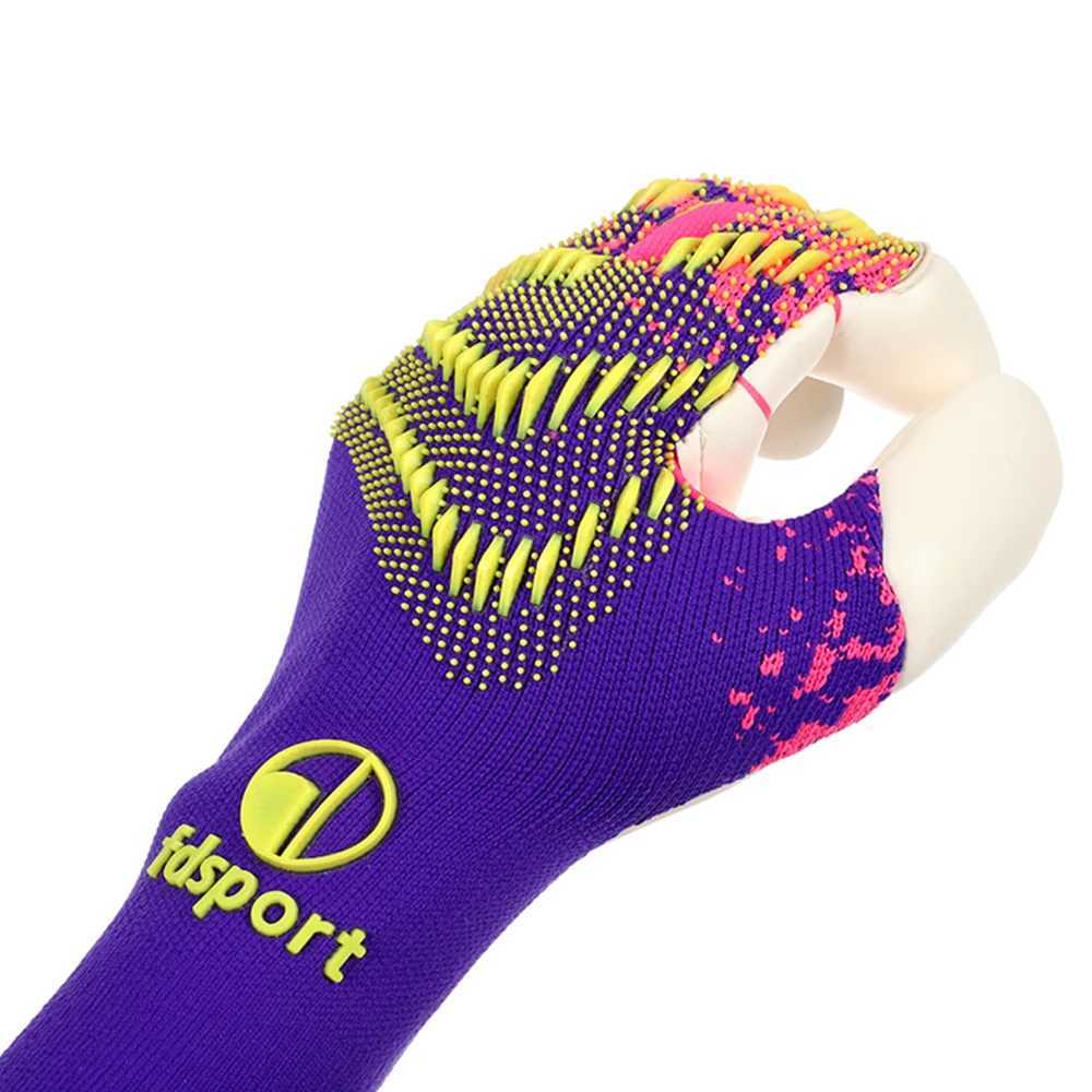 Mens womens professional football rugby training matches goalkeeper gloves anti slip 4mm thick latex protectionXJ250412