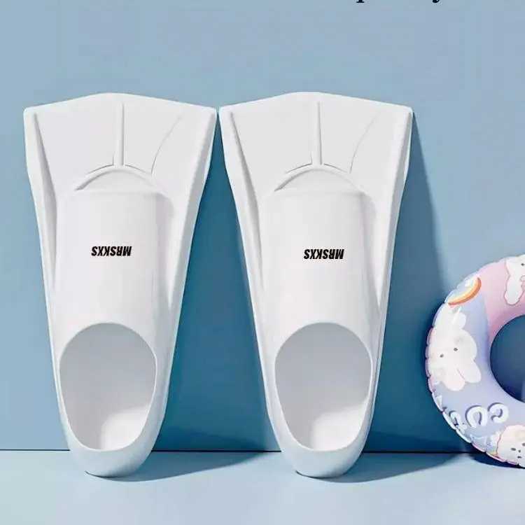 Swimming flaps mens freestyle chest special childrens silicone short flaps lightweight diving equipment adultY250412