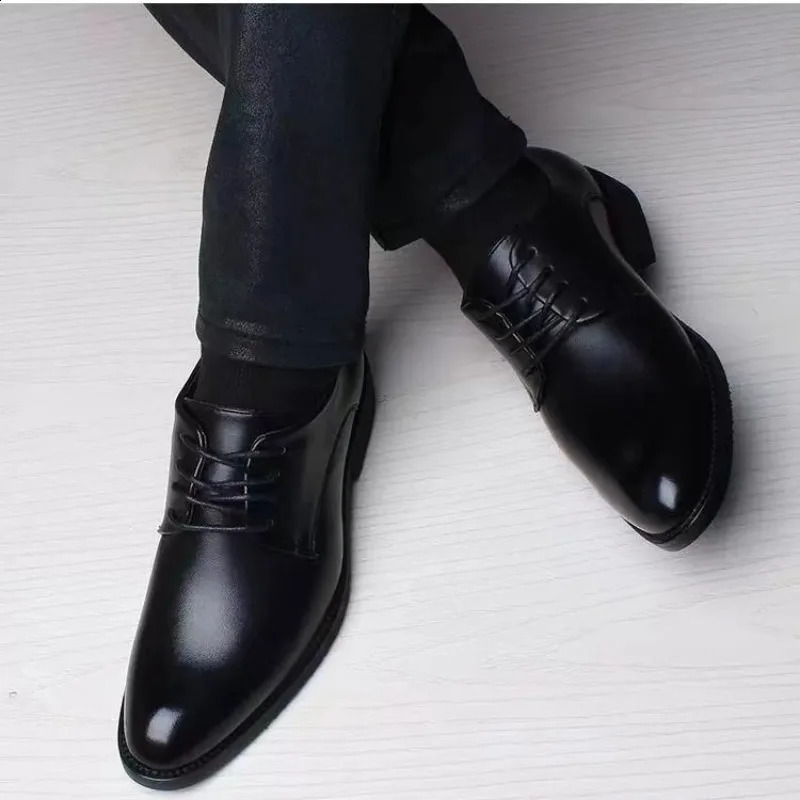 Spring and Autumn British Casual Business Formal Leather Shoes Men Shoes Heightening Single Shoes Casual Shoes Suit 250805