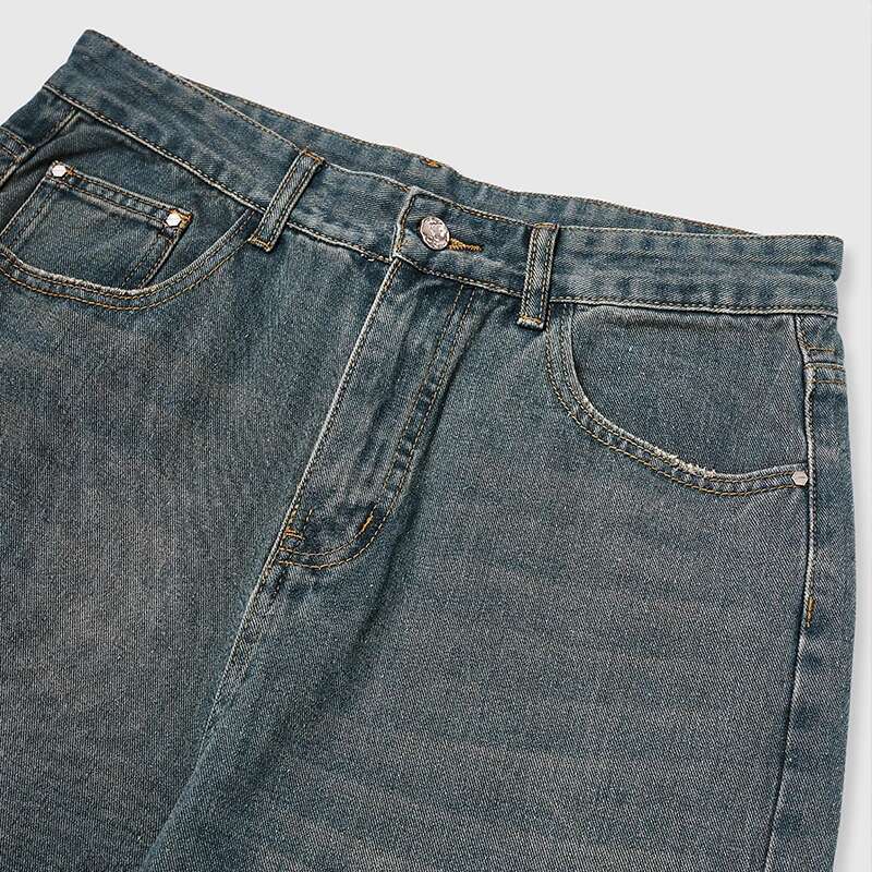 Classic Or-Length Pants American High Street Washed Denim Jeans