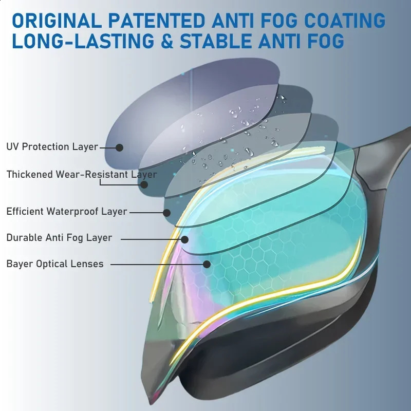 Professional smallframe racing swim goggles UV protection anti fog leak proof polarized features suitable diving men women teens 250411