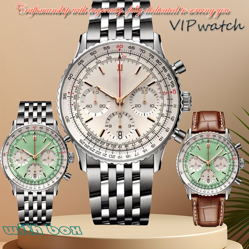 Luxury casual watch designer watch men's imported quartz movement stainless steel strap/cowhide strap men's watch