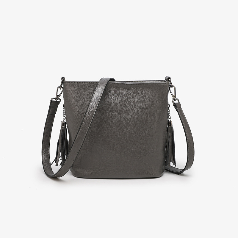 New Bucket Small Women S Trendy Leisure Versatile Double Flow Su Shoulder Crossbody Bag Shoulder Bags