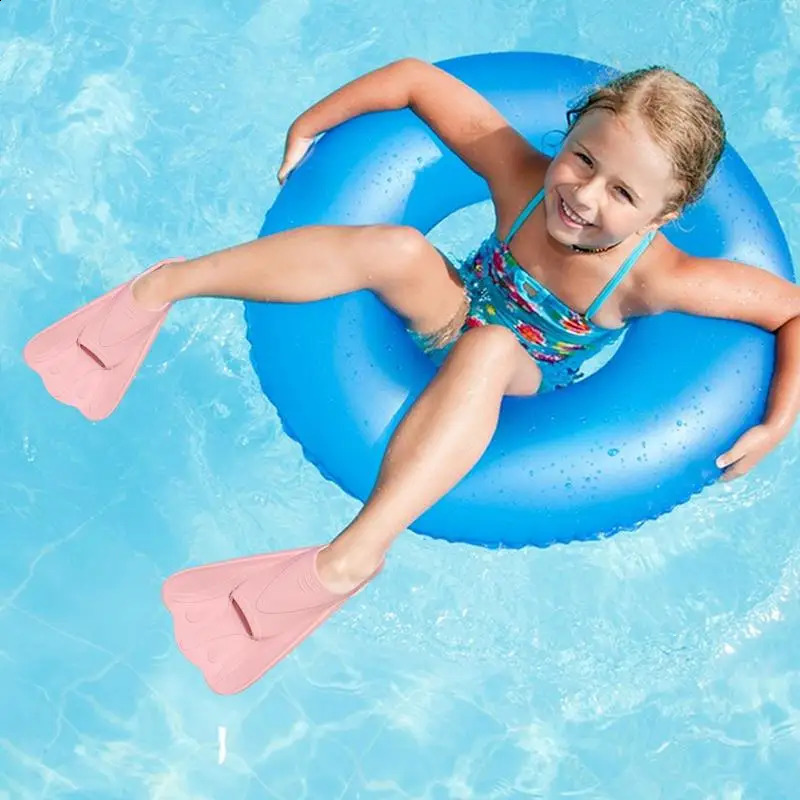 Swim Fins For Children Soft Scuba Diving Snorkeling Flippers For Training Children Swimming Trainin For Boys Girls 250411