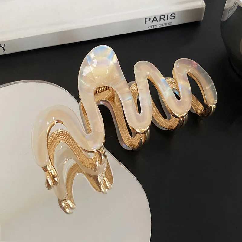 1 new acetic acid shark clip high-quality metal clip wave fashion womens high-end feeling Y2504012