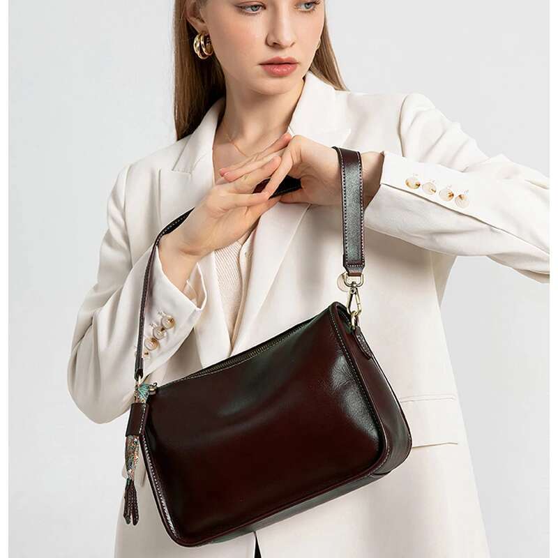 Designer Bag Cowhide Genuine Bag Women High Quality Soft Leather Fashion Crossbody Bags Female Shoulder Handbag For Lady