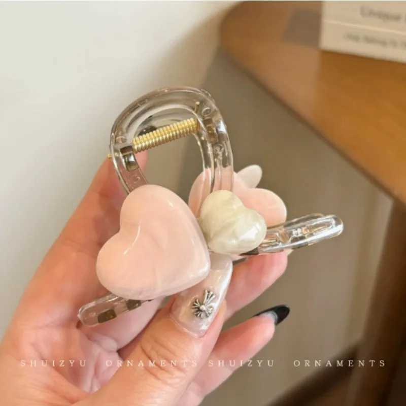 Korean version of premium shark clip womens acrylic hair clip high-end trendy hair clip crab clip. Y2504012
