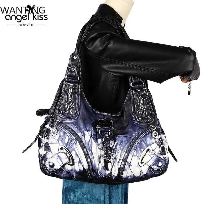 Angelkiss Women Handbags Shoulder Bag Top-handle Handbag Fashion Vintage Dumpling Pack Shoulder Bag Tote Bag Hobos Large PurseW251111