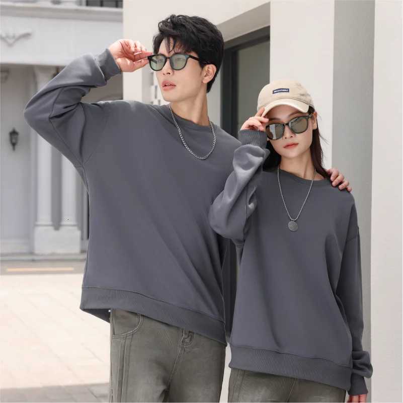 POD customization Fashion Men Women Plush Warm Sweatshirt Custom Company Team Pullover Embroidery Design Casual Solid Color Sweater PrintingT251112