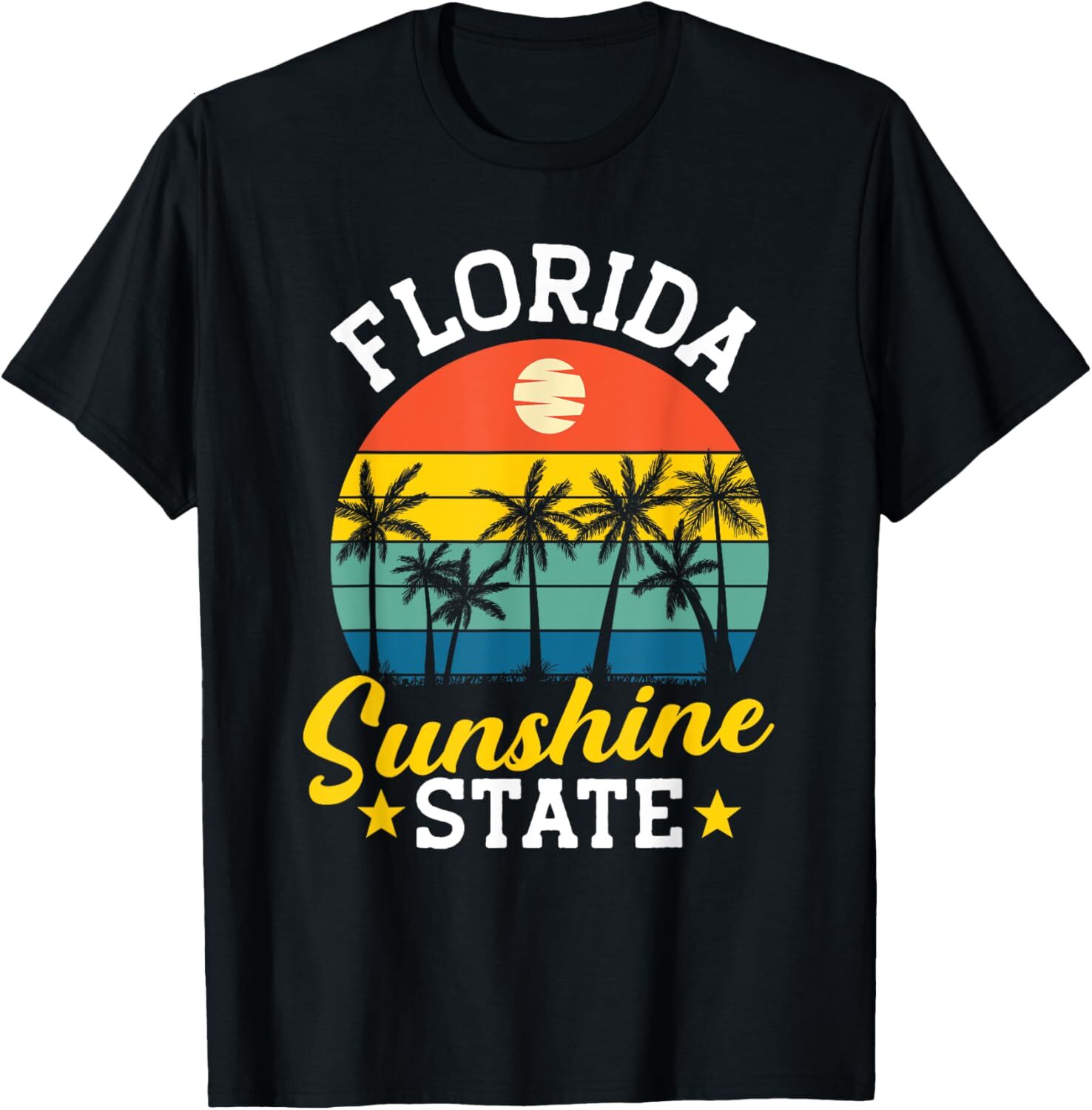 T shirt for Mens Summer Beach Lover Florida Sunshine State Graphic Tee Casual Tops Clothes Short sleeve cool