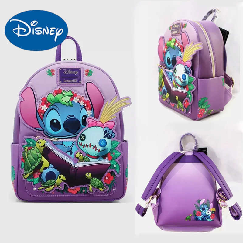 Disney Loungefly Backpack Lilo Stitch Backpack Cute Cartoon Girl Backpack Elementary School Backpack For Girlfriend Gift X250412