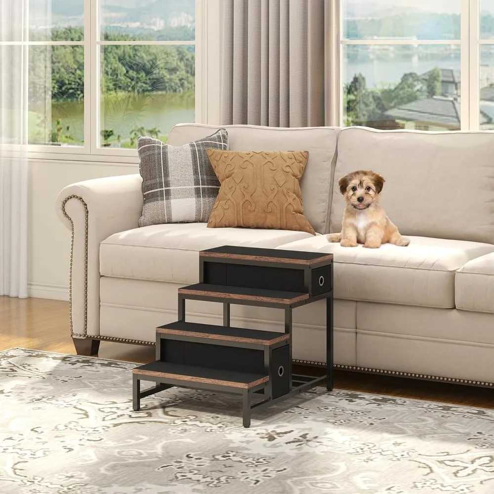 Pet rabbit bed with stairs and storage room dog/cat window perch bedside lounge multi-level platform with elevator dog bed X250412