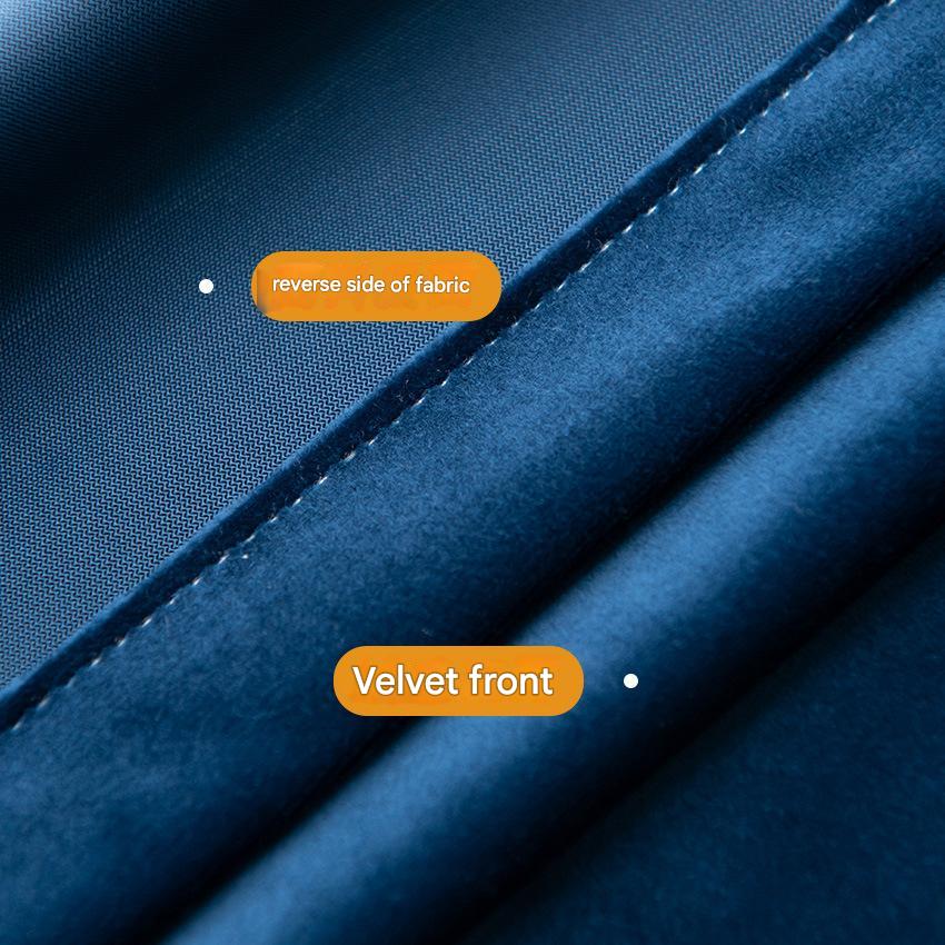 T400 new German velvet curtain cloth Nordic high-end luxury living room bedroom screen partition soundproof finished curtain