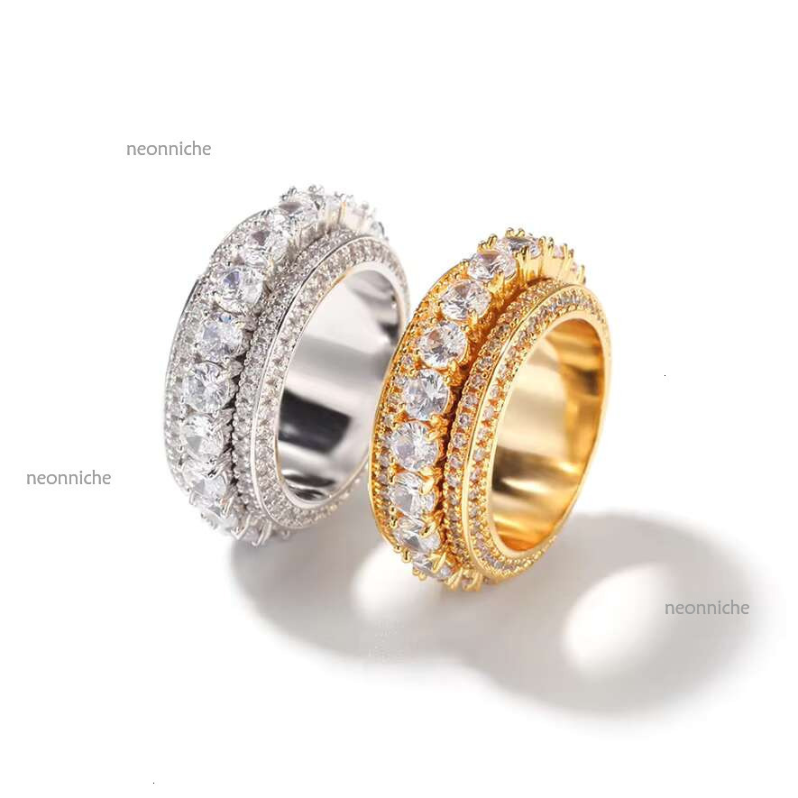 Hot Sale Custom Fashion Jewelry for Men Round Brilliant Cut Iced Out Bg Dia VVS Moissanite Ring