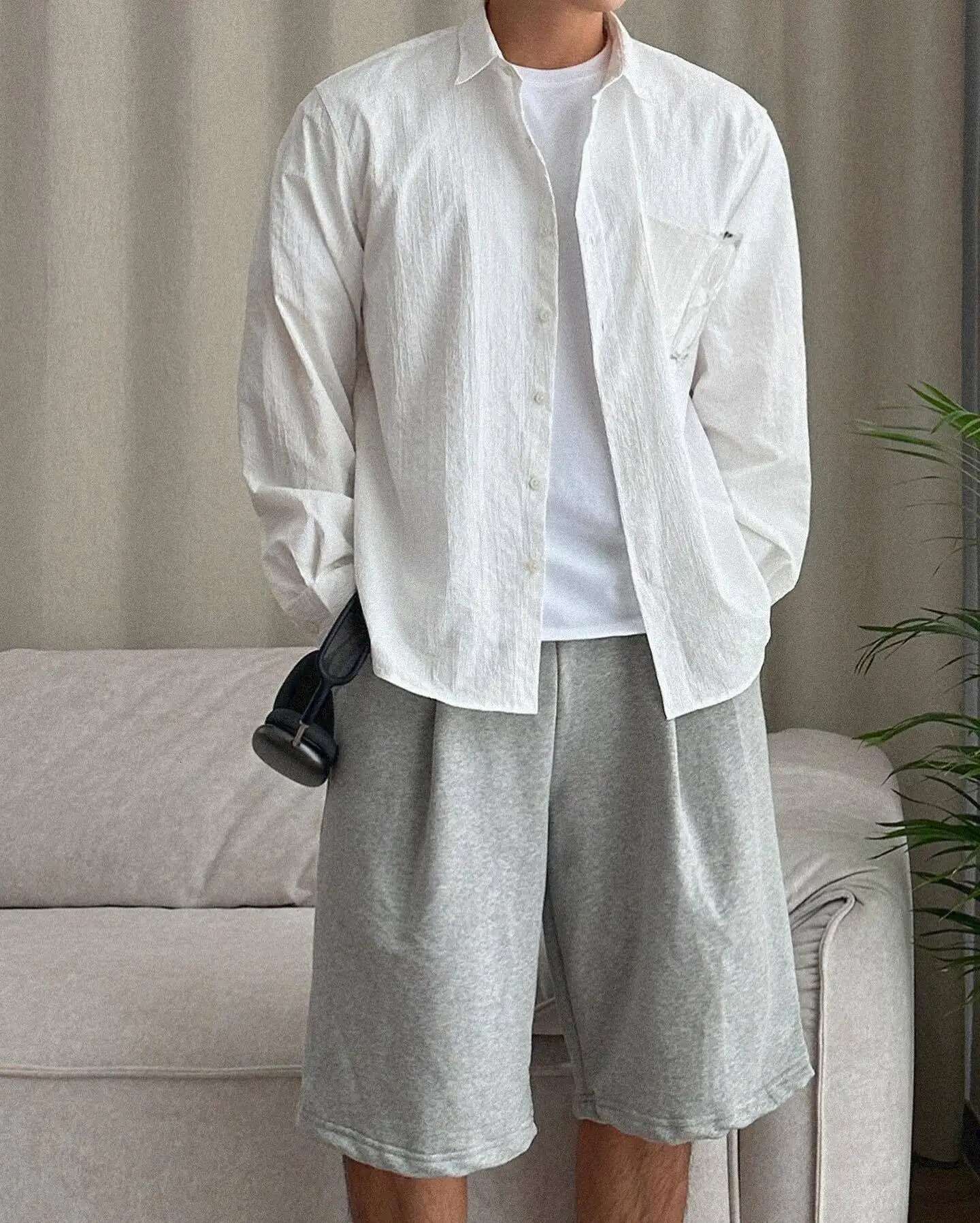 Casual Korean Summer Sports Shorts Quality Men's Clothing Haruku High Street Drawstring Running Short Pants