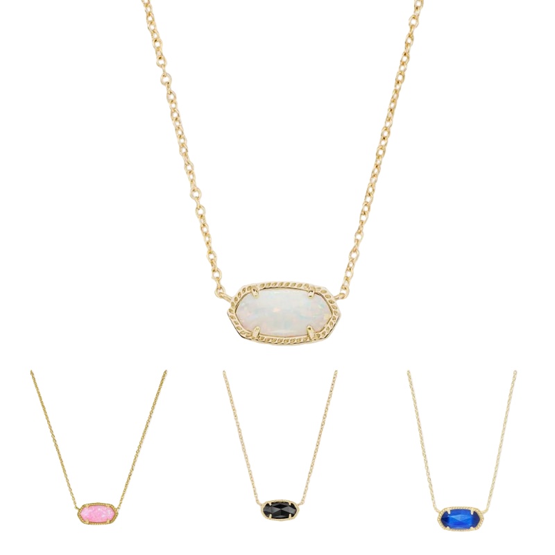 Kendric scott designer necklace oval plated gold necklaces unisex pretty luxury jewelry pendant necklace designer for women daily outfit attractive dd65 J251122