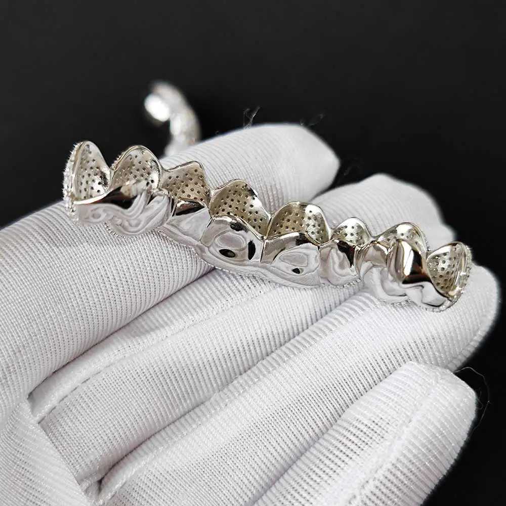 Hot selling custom personalized teeth purity VVS Mo silica diamond mens ice out grille teeth decoration W250412