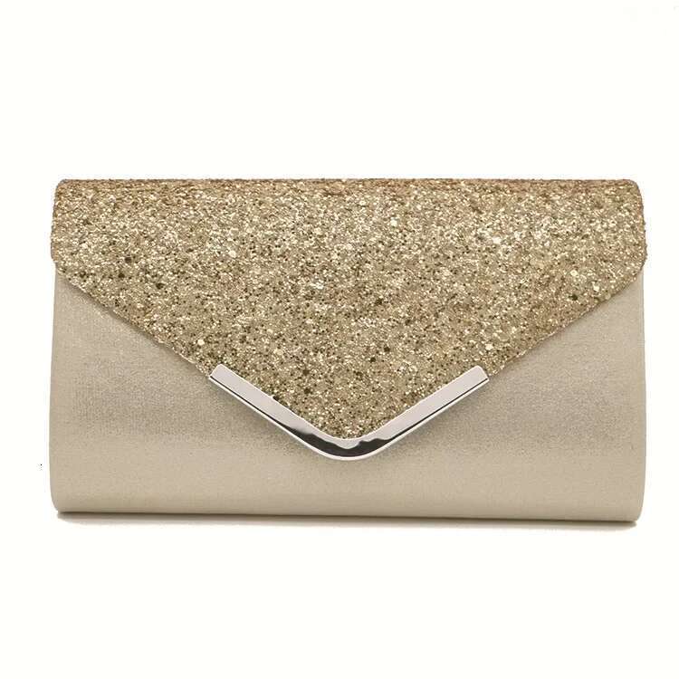 Party Purses and Handbags Sier Women Evening Envelope Handbag Prom Sequin Clutch Purse Chain Shoulder Cross Body Bag For