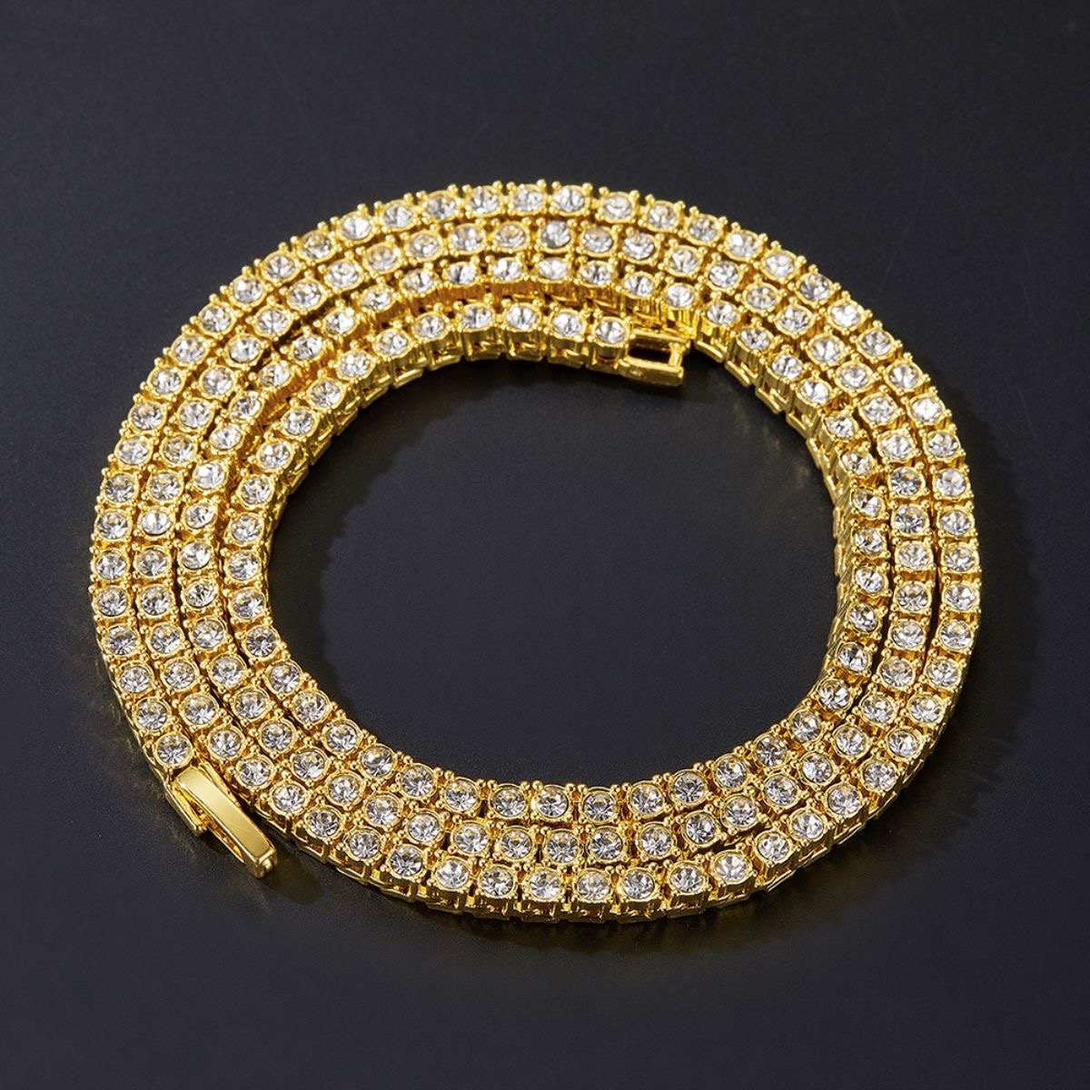 Cuban Link Moissanite Tennis Chain Bracelet Precision Cut VVS Ice Out Stones, Available Sizes 2mm-6.5mm