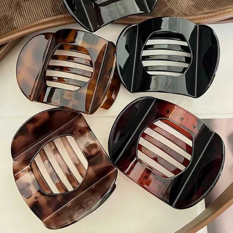 New Korean acetate hair clip hair clip accessories womens spoon clip spring clip leopard hair clip top clip simple headband clip Y2504012