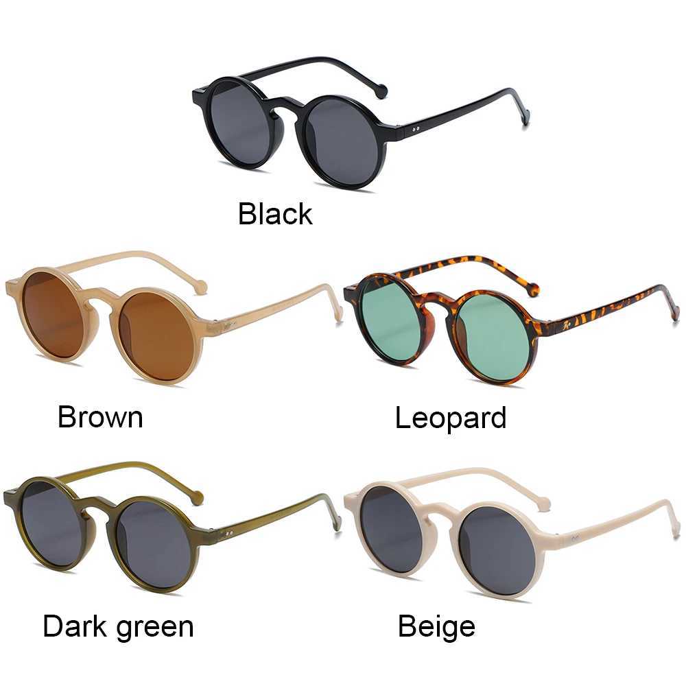 1PC Unisex Fashion Retro Round Sunglasses Brand Designer Vintage Small Frame Sun Glasses Korean Style Driving Eyewear UV400C250411