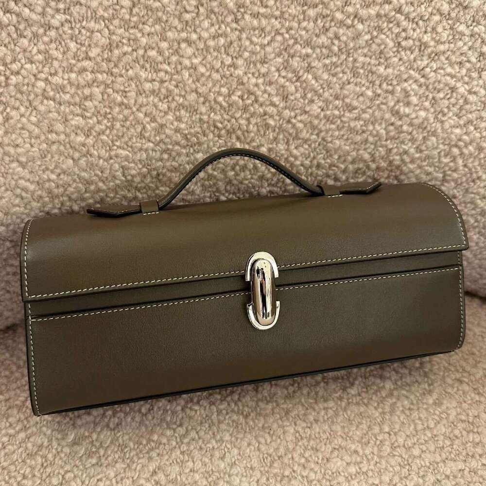 Designer Bag Genuine Vintage 2025 Design French Simple Calf Leather Horizontal Small Square Bag Fashion Women Handbag