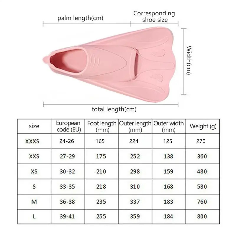 Swim Fins For Children Soft Scuba Diving Snorkeling Flippers For Training Children Swimming Trainin For Boys Girls 250411
