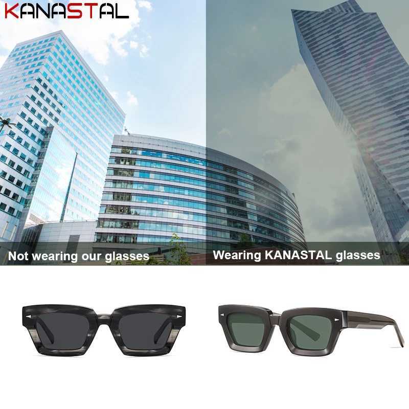 Men Polarized Sunglasses Women UV400 Sun Glasses Acetate Fibre Thick Eyeglasses Frame Fishing Camping Anti Glare Shade EyewearC250411
