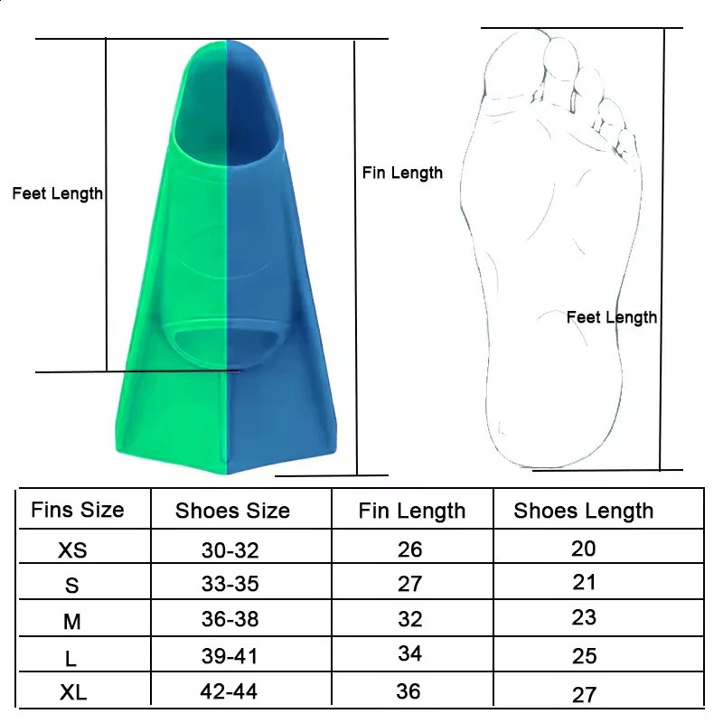 Colorful swimming training fins for summer tourism elastic and soft silicone diving frog shoes 250411