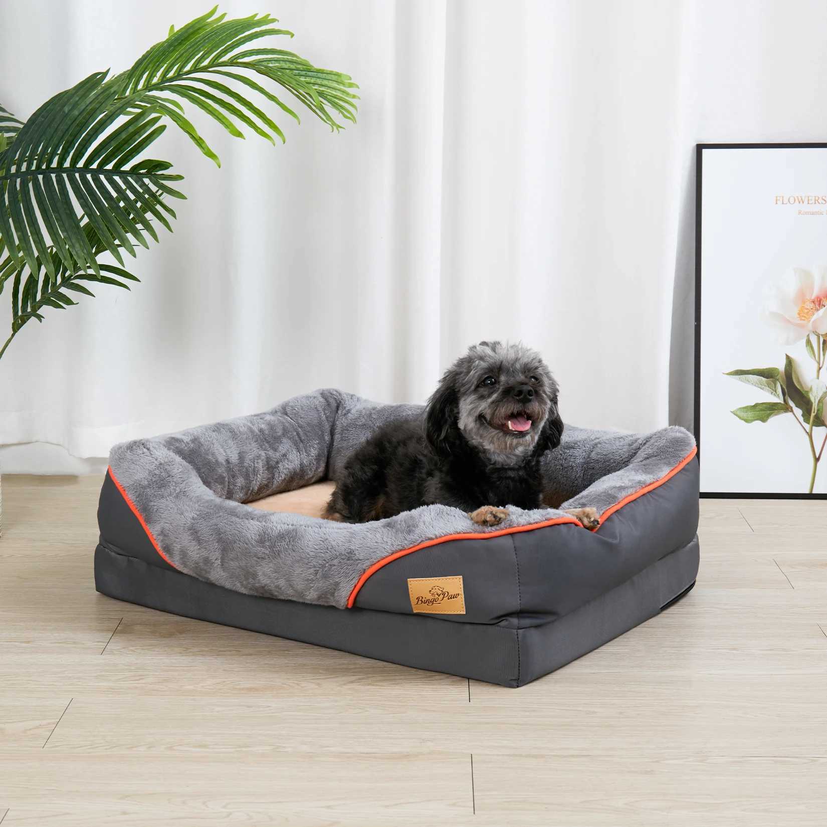 L XL 2XL 3XL dog bed super soft orthodontic foam pet bed sleep pad cotton pad thickened removable cover X250412