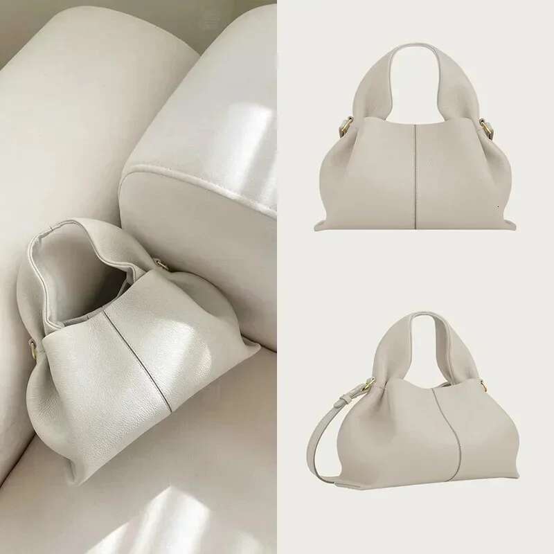 Cloud French Brand Genuine Cowhide Ladies Simple Dumpg Shoulder Bag
