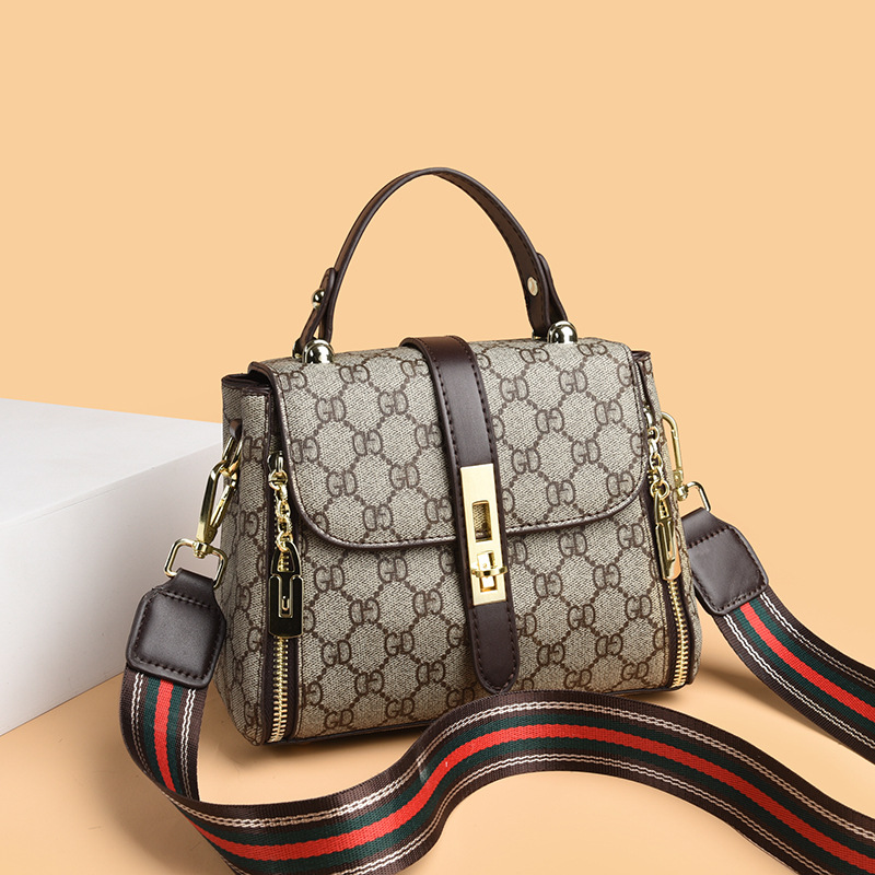 New style retro old flower single shoulder cross body and hand-held bucket bag Light luxury and high-level texture Foreign style and versatile