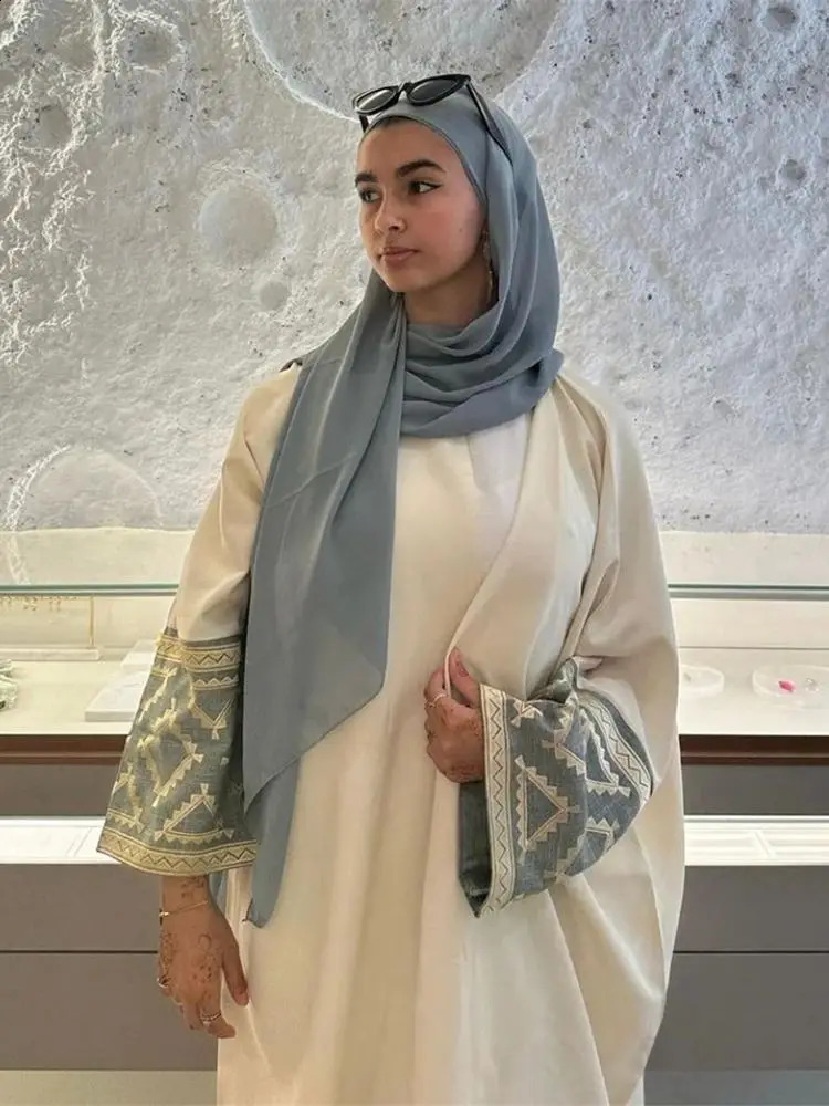 Eid al Fitr ed Kimono Abaya Dubai y Islamic Muslim Kaftan Womens Clothing 250411