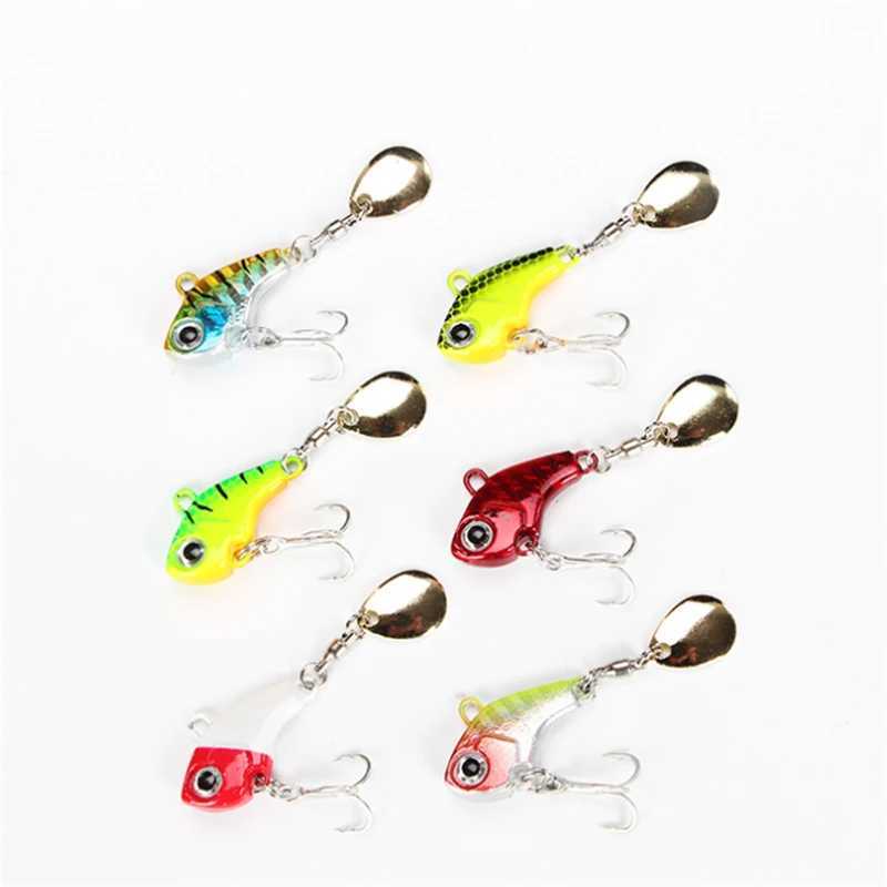 1pcs Metal Rotating Vibration Fishing Bait 6g10g14g20g Vib Spinner Spoon Lures Jigs Trout Winter Fishing Hard Baits Tackle Pesca Z250411