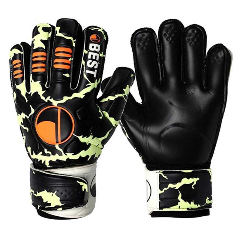 2015 Professional Womens Goalkeeper Gloves with 5 Fingers Preserved Thick Stick Latex Football Goalkeeper GlovesXJ250412