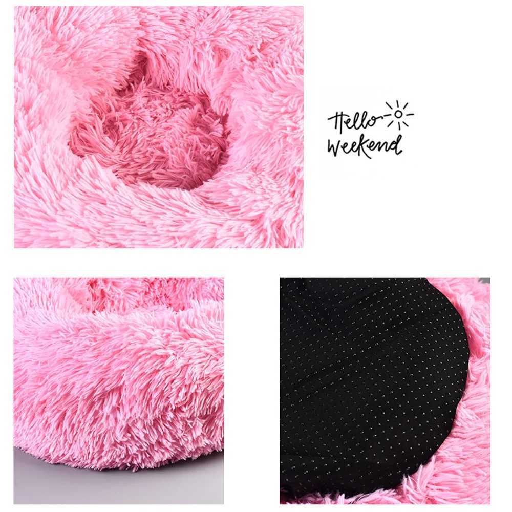Super Soft Pet Bed Dog House Round Cat Winter Warm Sleeping Bag Plush Size Dog Mat X250412
