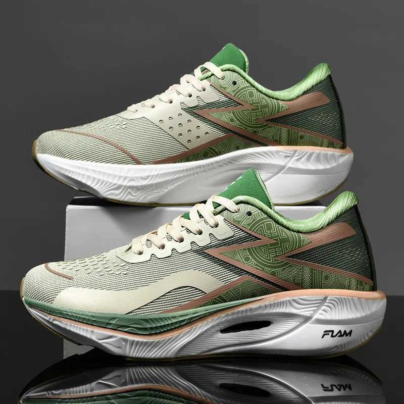 2025 Fl Palm Carbon Plate Running Shoes Men Wen High Quality Cushion Breathable Lightweight Athletic Training Footwear M Z250411