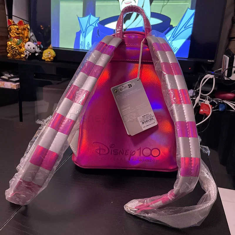 Disney Loungefly Disney 100 Limited Edition Cheshire Cat Rucksack Alice Im Wunderland Cartoon Backpack Girl Leisure Backpack Xmas Gift X250412