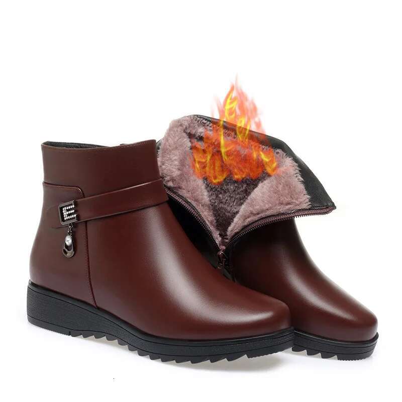 2025 New Soft Shoes Women's Wool Side Zipper Thick Bottom Short Casual Round Head Designer Fashion Flat Shoes