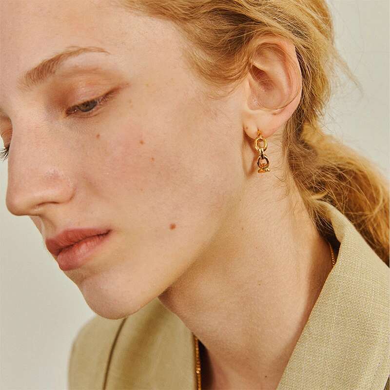 LA FESTIN Designer Female 2021 New Trendy Simple Retro Fashion Jewelry Niche Temperament Earrings Ins