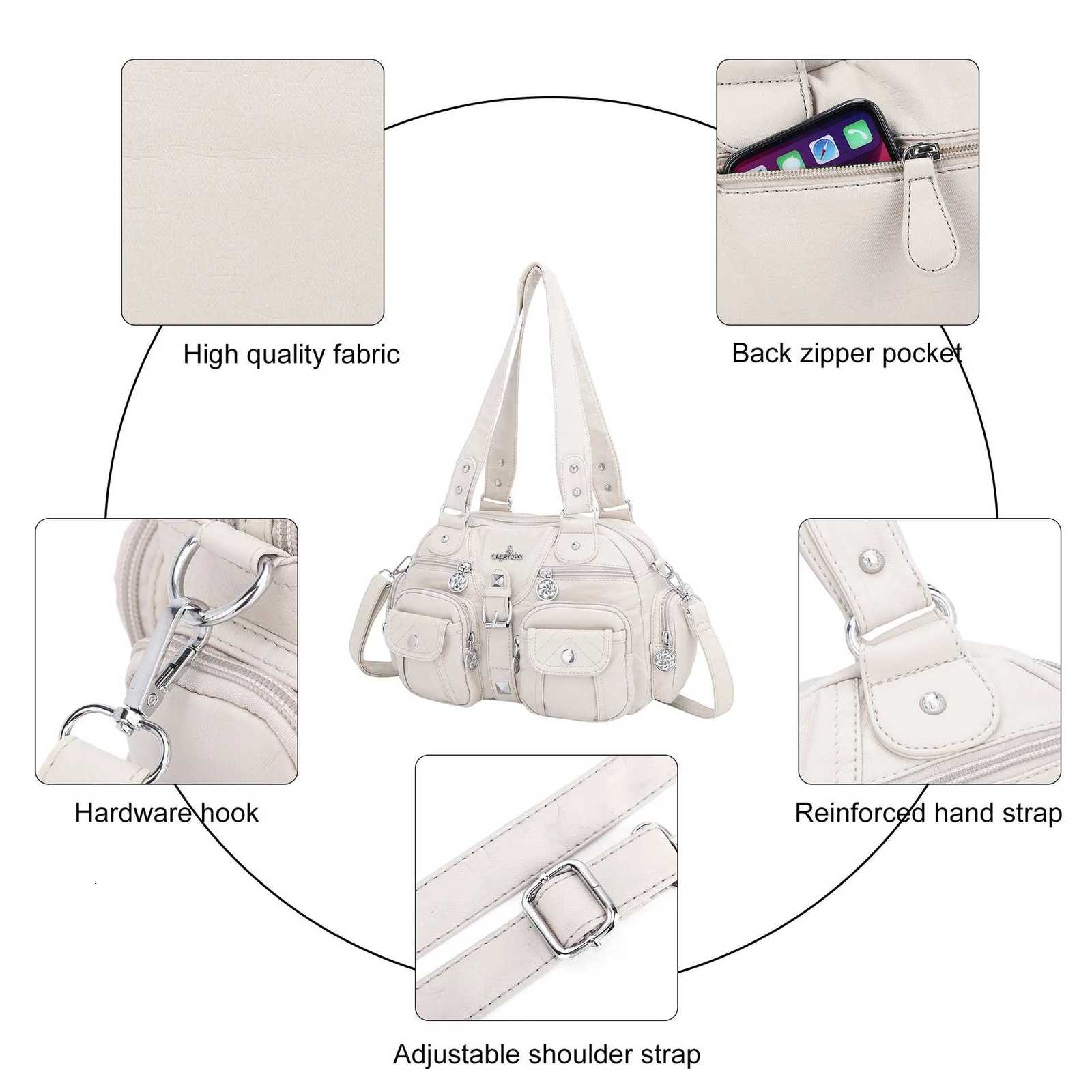 Bag Women Small Handbags Satchel Top-handle Handbag PU Shoulder Bag Dumpling Pack Multi-pockets Shoulder BagsW251111