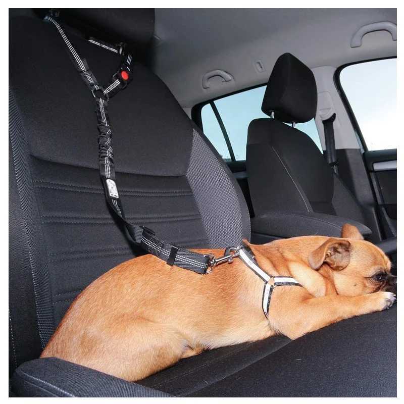 Solid shock resistant 2-in-1 dog harness pet car seat belt clip on rear seat belt kitten collar pet accessories Y250412