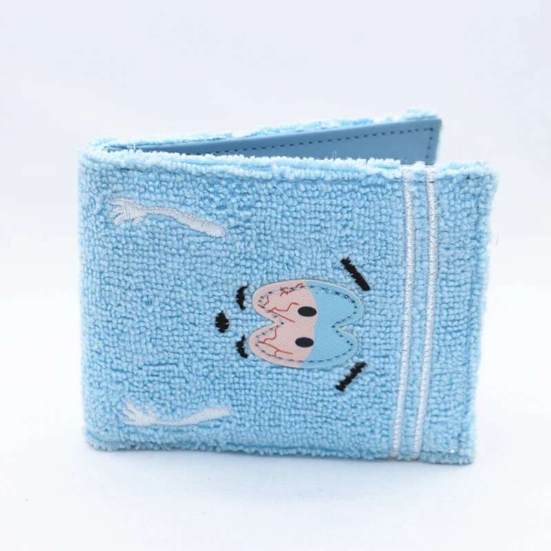 Cute Towel cloth embroidered anime fashion wallet, designer personalized ID card holder ddmythur