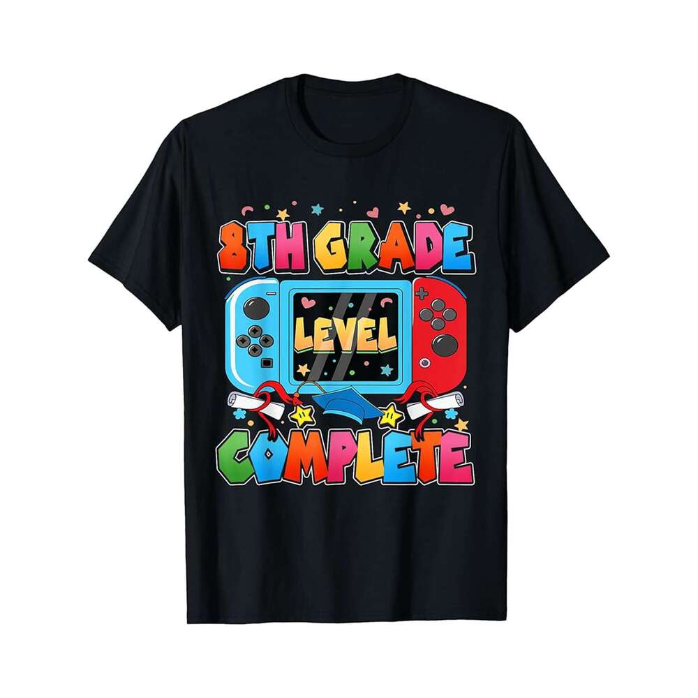 Designer T shirt 8th Grade Level Complete Last Day Of School Graduate Boys - 220g T shits