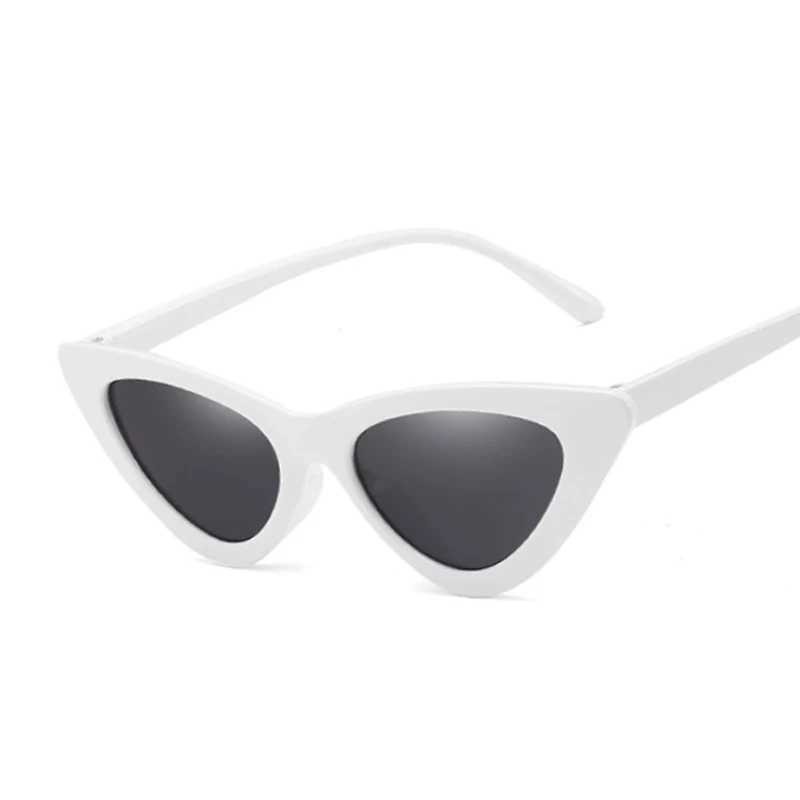 Sexy Cat Eye Sunglasses Woman Brand Designer Mirror Black Triangle Sun Glasses Female Lens Shades for Ladies Eyewear UV400C250411