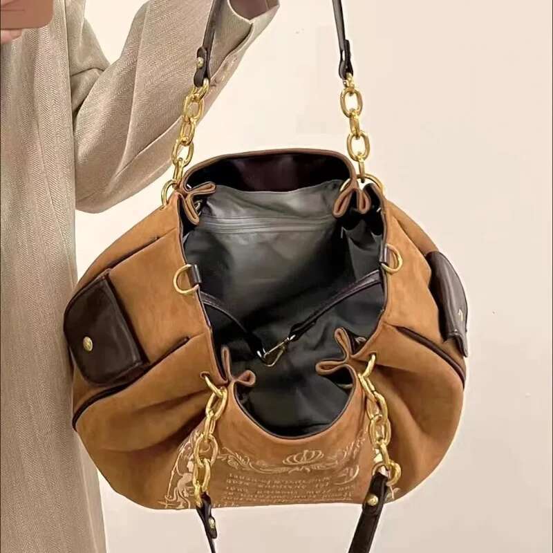 Vintage Letter Y2k Handbag Women Gothic Large Capacity Casual Crossbody Purse Female Haruku Aesthetic The Tote Bag