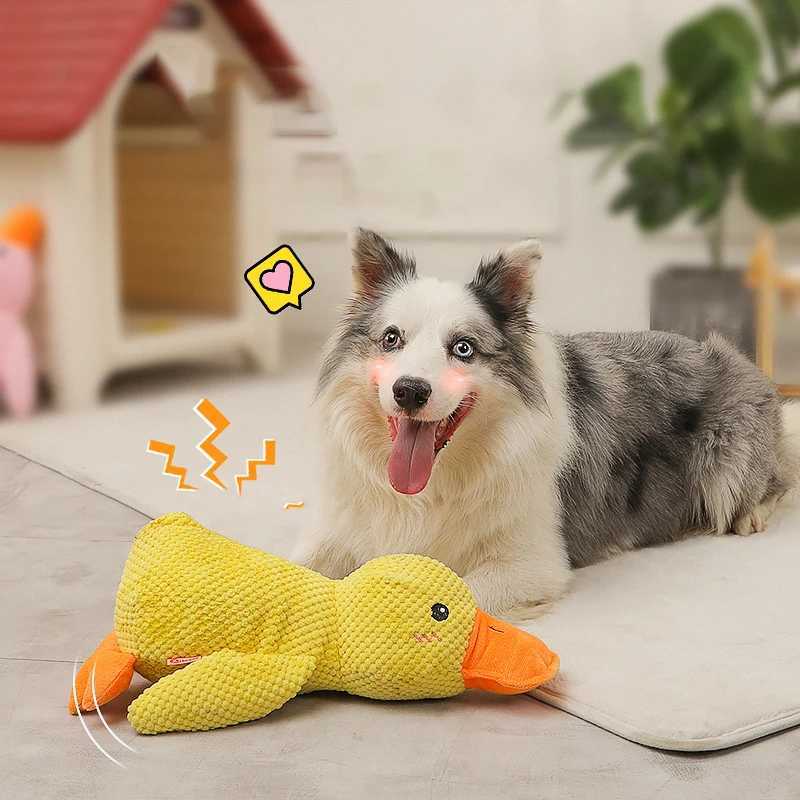 High Quality HOOPET Dog Sleep Toy Duck Chewing Sound Toy Used for Small Medium and Large Dogs Outdoor Interactive Pet Training Toys Dog Accessories T2